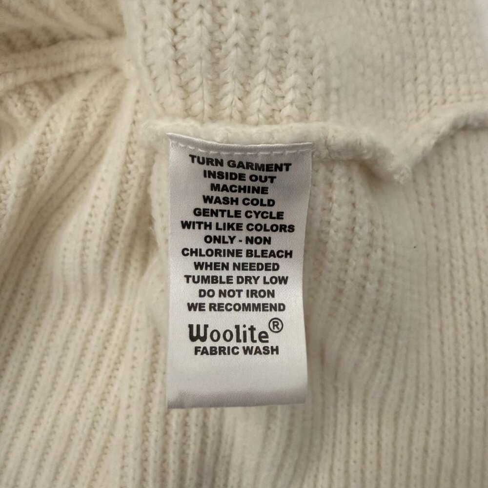Vintage Designers Originals Ribbed Knit Cardigan | Ivory Cream | Size M - Picture 10 of 11